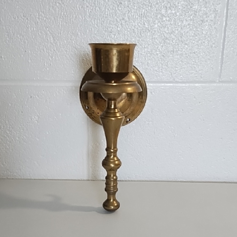 Vintage Gatco Solid Brass Wall Candle Holder Accent